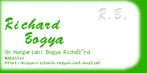 richard bogya business card